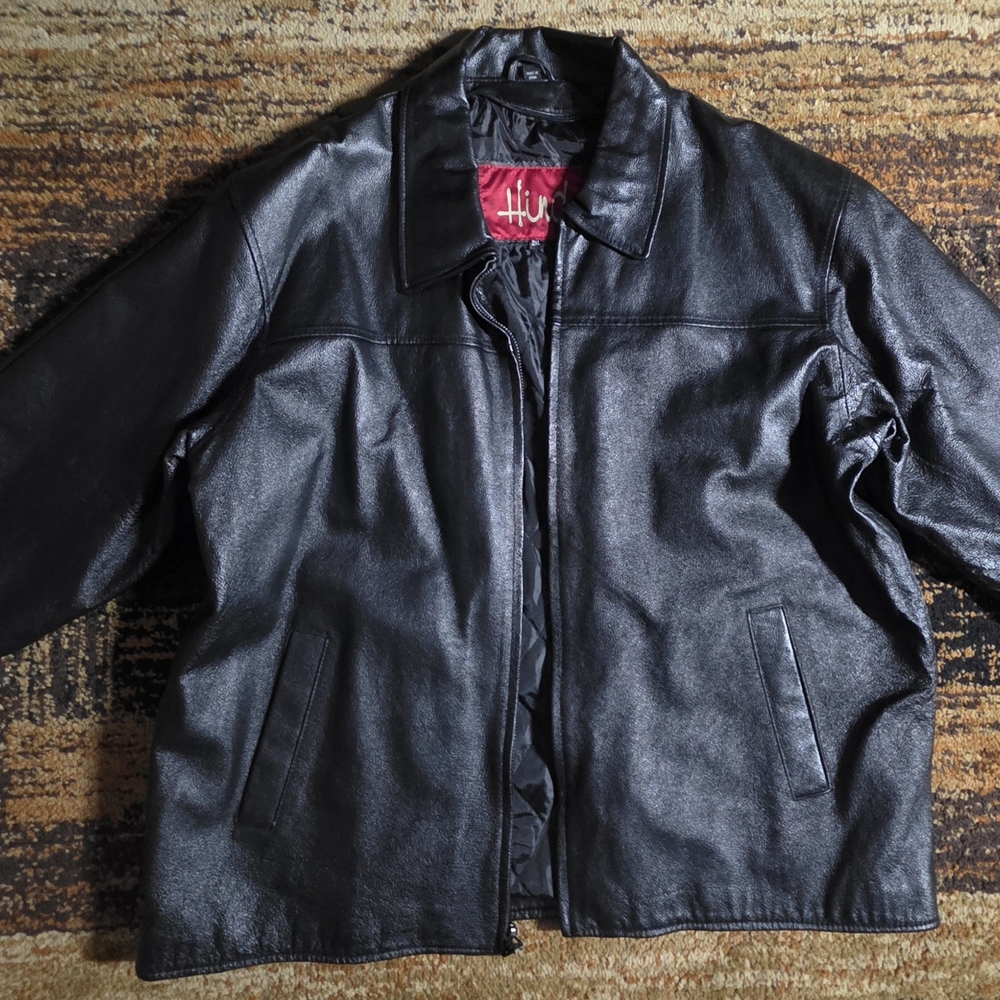 HUGO Classic Black Leather Jacket